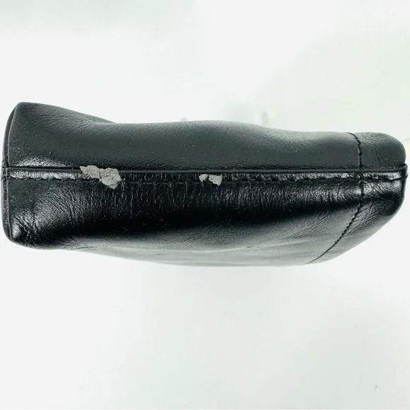 Lauren Ralph Lauren small soft black leather zip cosmetics pouch NWT - vintage - Picture 8 of 11